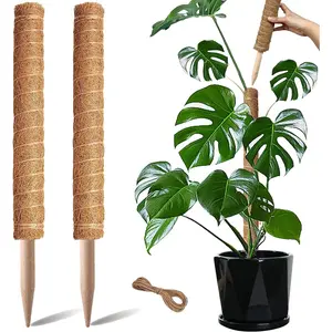 Moss Pole, 2 Pack 17 Inch Monstera Plant Support for Climbing Plants Accessories Indoor, Stackable Moss Poles Plant Support Stakes, Coir Plant Pole Sticks for Potted Plants, Pothos, Philodendron
