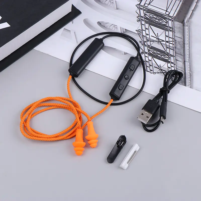 Wired Bluetooth In-Ear Headphones - Unisex Cotton & Metal Core Speaker, 1pcs, 1m/39.37in Cable, Noise Isolating, Work Safety Imitation Ear Plugs, Hearing Protection