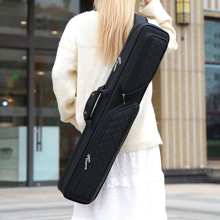 1/2 Billiard Cue Bag with Waterproof Cover, Nine-Ball 7-Hole Large Capacity Barrel Cue Bag, Stylish Billiard Cue Bag