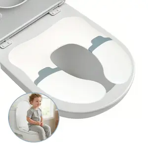 Foldable Toilet Seat Pad, Travel Portable Style, 12 Anti-Slip Suction Cups, Non-Squeeze Design, Ideal for Potty Training Babies