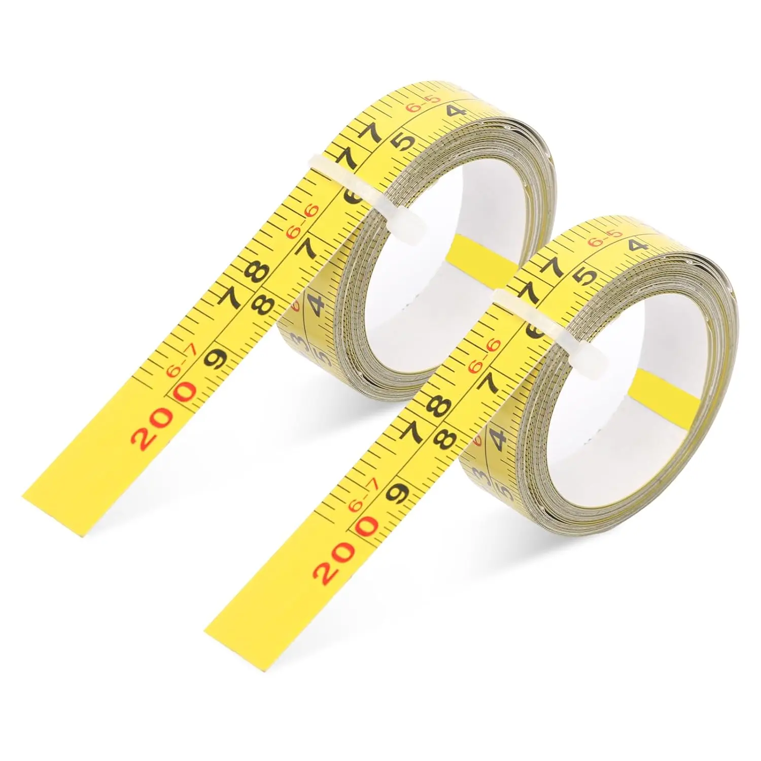 2 Pack Steel Self-Adhesive Measuring Tape Right to Left Reading, 78 Inches/200cm  and Metric Ruler Tape, Workbench Ruler Adhesive Sticky Tape Measure for Woodworking  Drafting Table, Yellow