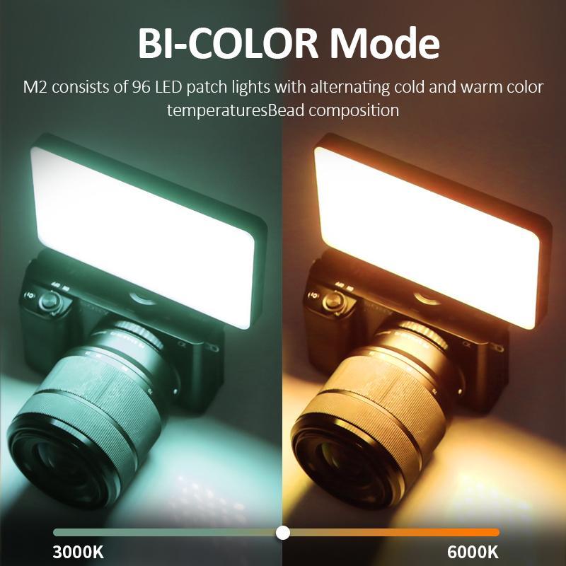 LED Panel Light, Bi-color Photo Light with 4000mAh Battery Rechargeable, 3200-6500k Bi-color Dimmable Camera Light, Photographic Fill Light with Color Filters for Dslr Camera, Stocking Fillers Gift