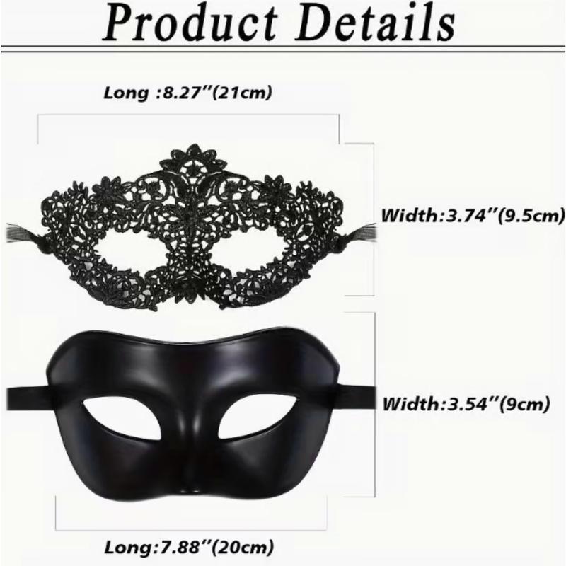 3 Pack Masquerade Masks - Black Lace Mask with Detailed Floral Designs, Golden - Embellished Mask with Fancy Patterns and Black Mask for A Timeless Look - Perfect for Masquerade Parties, Halloween, Carnival and Themed Celebrations
