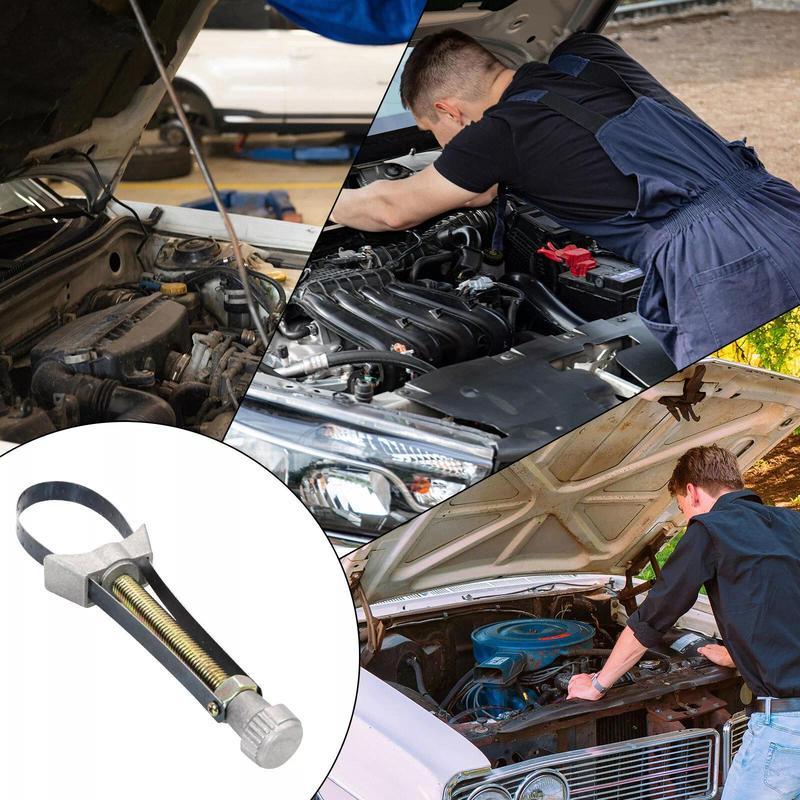 2026 NEW Auto Adjustable Oil Filter Wrench, Diameter-Adjustable Strap Wrench Tool for Car Oil Filter Removal and Automotive Repair Auto Car Diameter Adjustable Oil Filter Removal Strap Wrench Tool,Car Oil Filter Wrench