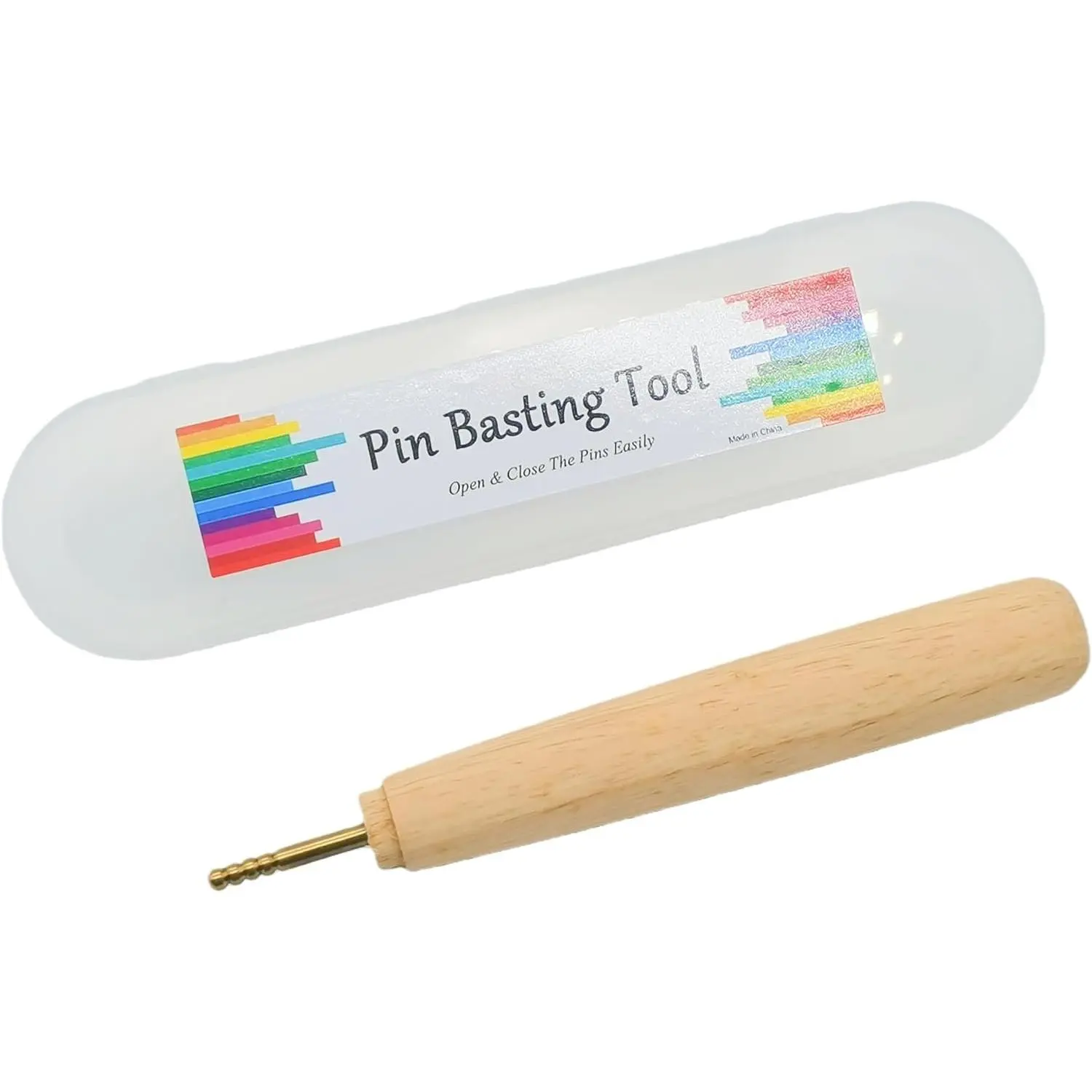 Pin Basting Tool with Brass Tip, Open and Close The Pins Easily When Quilting wiht Pins