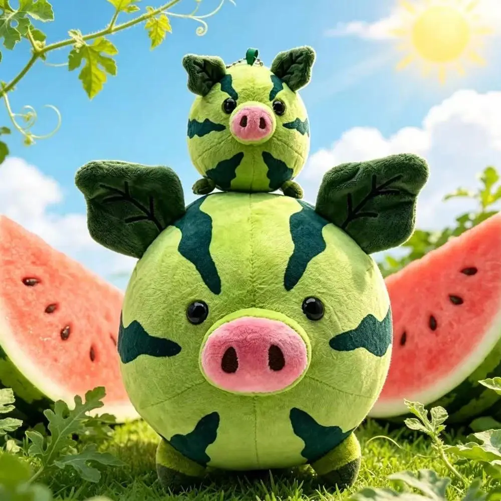 12/25cm Cute Watermelon Pig Plush Toy Fruit and Vegetable Series Soft Toy Doll Cute Girls Schoolbag Pendants Kids Birthday Gifts