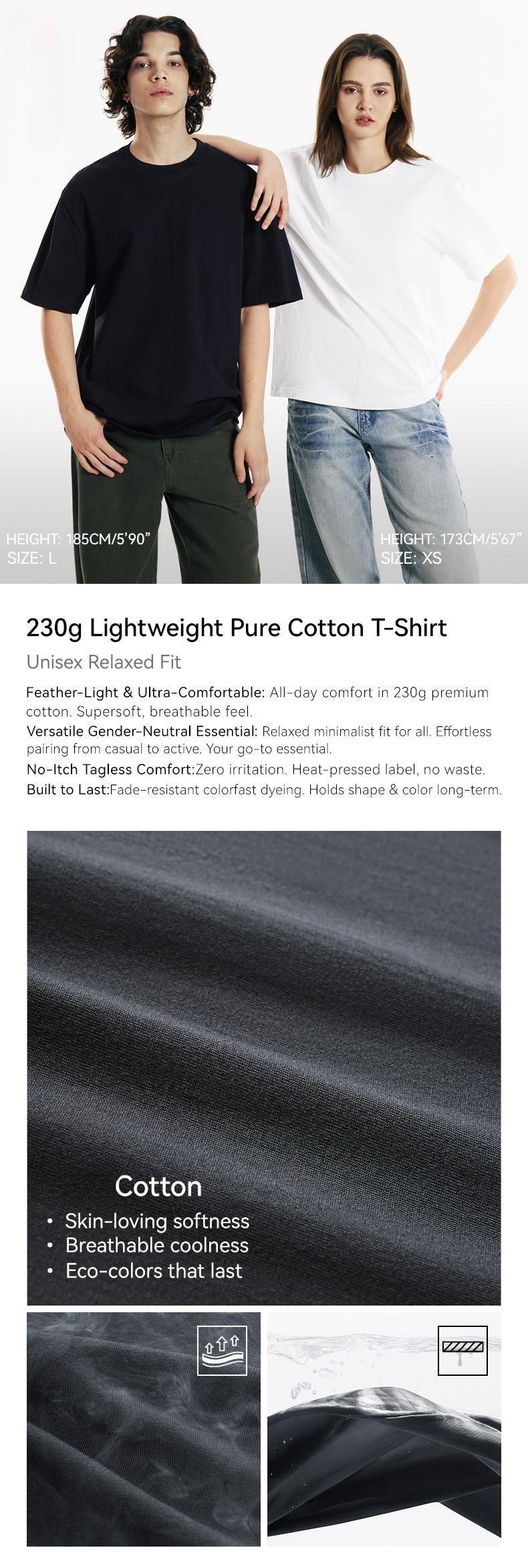 Cotton Solid Color Unisex Loose Fit Fade Proof Versatile Everyday Wear Men's Basic Tee Pure Plant Dyed Comfortable Breathable Tshirt Cotton Solid Color Unisex Loose Fit Fade Proof Versatile Everyday Wear Men's Basic Tee Pure Plant Dyed Comfortable Breathable Tshirt