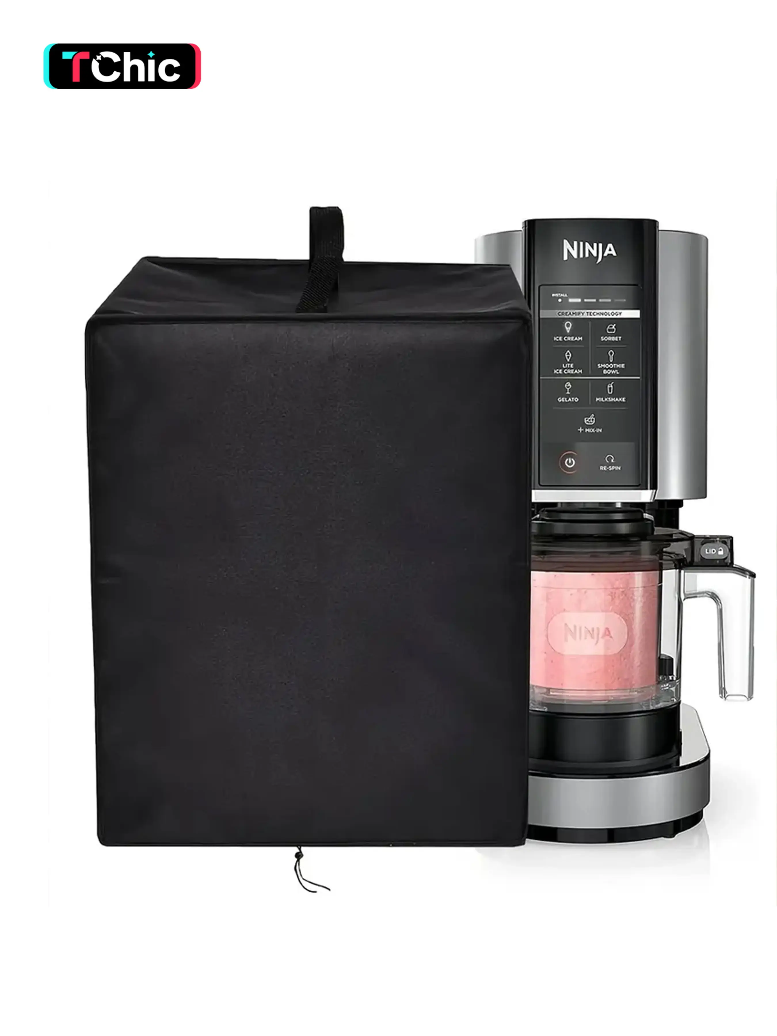 ice cream machine dust cover, compatible with NinjaSLUSHi machine FS301EU and Klammer ice maker, suitable for Ninja Slushi machine accessories, dust protection cover, foldable, easy to clean and store, ice cream accessories, halloween, Christmas and Thank