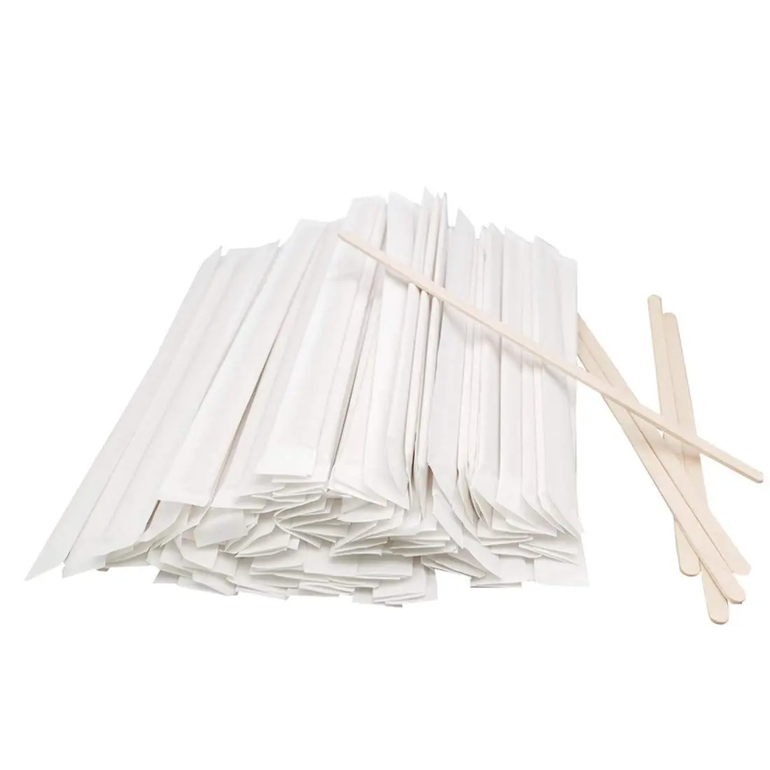 Coffee Stirrers Stir Sticks 7 in for  Office Stirring, 180 count | Wooden Stir Sticks Mixing Sticks Individually Wrapped for Coffee Bar Station Business  Drinks