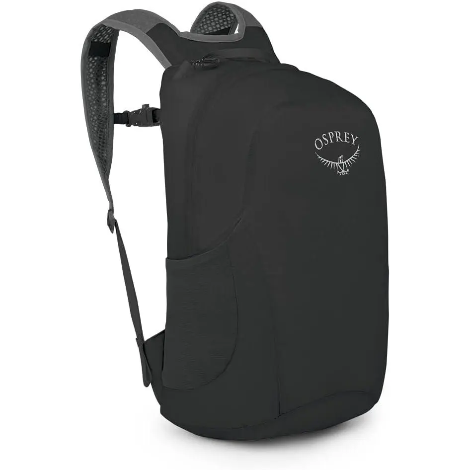 Osprey Ultralight Collapsible Stuff Pack - Lightweight, Packable Travel Backpack - Extra Bag For Travel and Every Day - 18 L Capacity Daypack to Expand Luggage, Black