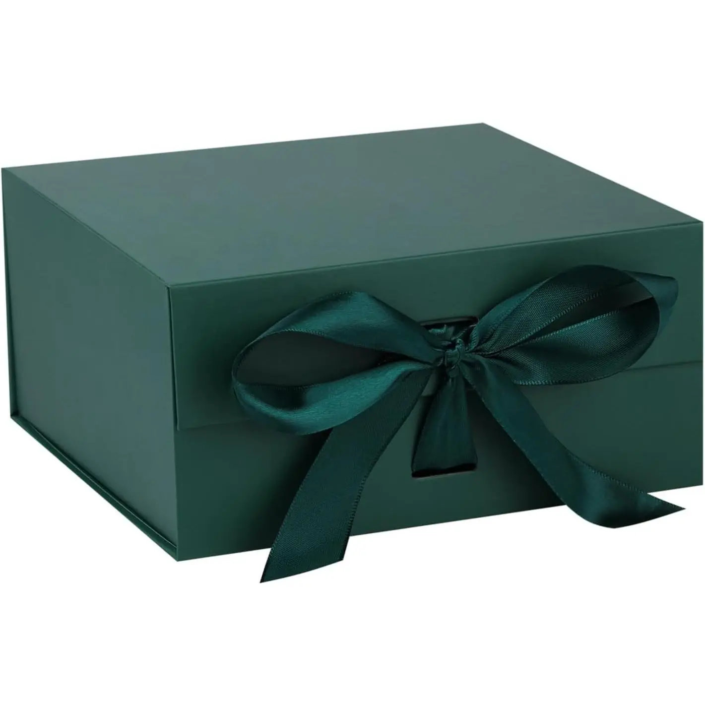 Green Gift Box,6x6x3 Inches Gift Boxes with Lids for Presents with Magnetic Closure and Ribbon for Wedding,Storage,Birthday