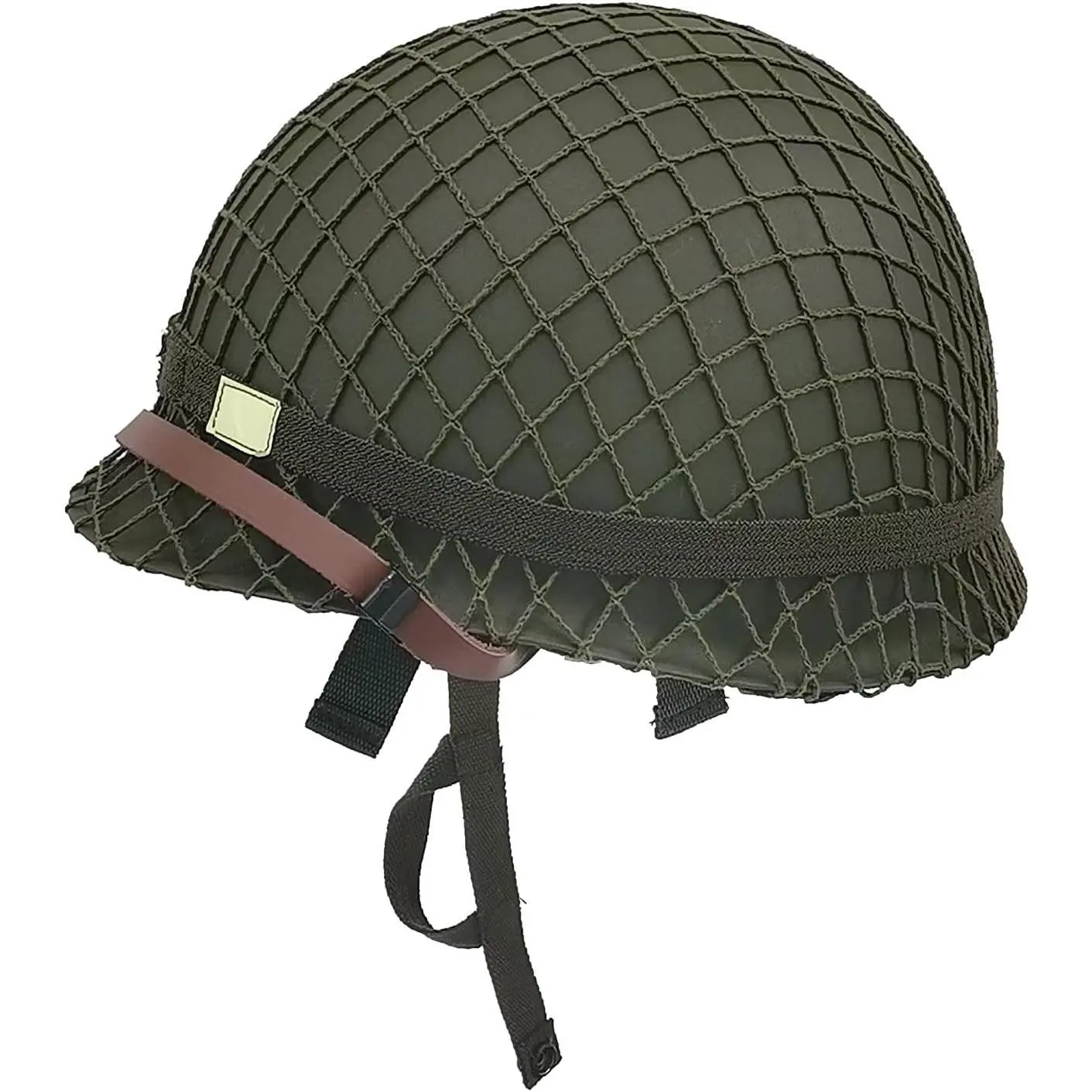WWII US WW2 Army M1 Green Helmet Steel Shell with Net Canvas Chin Strap