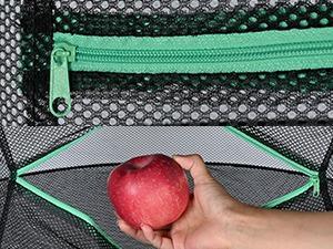 Yesker 8 Layer Herb Drying Rack Hanging Mesh Net Foldable Plant Drying Racks 24" Diameter with Green Zipper & Hook Dryer Hanging Rack for Herbs Seed Bud Fruit Clothes Grow Tent Closets Garden Outdoor