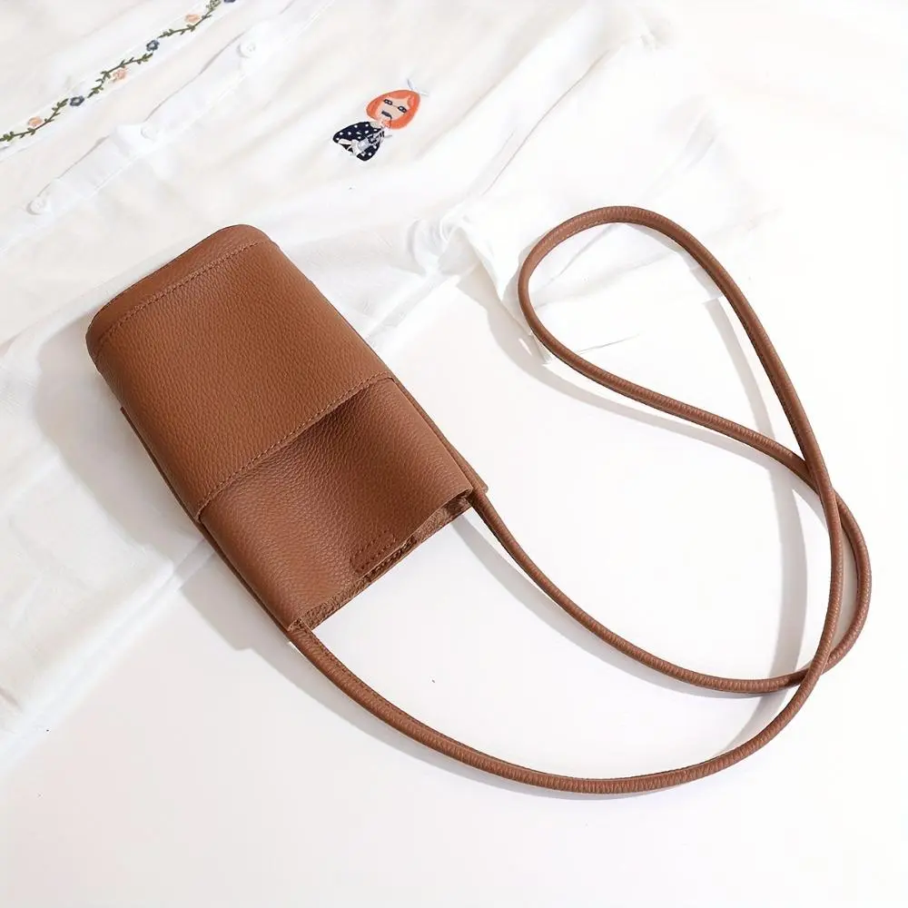 Women's Soft Leather Mini Crossbody Bag - Adjustable Strap, Lightweight Casual Shoulder Bag, Everyday Use Purse for Minimalist Outfits & Daily Commuting, Adjustable Crossbody Strap, Daily Commuting Purse, Pvc, Crossbody Bags For Women, Slim Profile