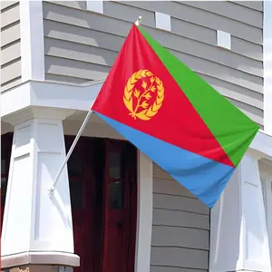Eritrea Flag 2x3ft / 3x5ft - Durable Eritrean National Banner with Peace Olive Wreath, for Home, Outdoor & Patriotic Display