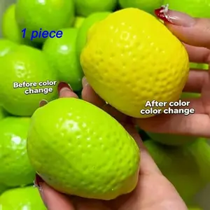 Crunchy Squishy Lemon Stress Ball Toy Crispy Handmade Color-Changing Lemon Squishy Fidget Ball ASMR Sensory Squeeze Ball Stress Relief Toy
