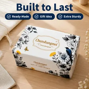 4PCS-12PCS,Chunshangmei Decorative Facial Tissues, Ultra Soft 4-Ply Disposable Tissues, Lint-Free Hypoallergenic Soft Tissues for Home, Bathroom, Office & Daily Use