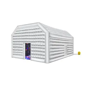 VEVOR Inflatable Nightclub, 16.4x 13.1x 12.5 ft Inflatable Party Tent with 680W Blower Sandbag, Ventilated Blow up Night Club with 2 Windows, Air Cube House for Event Birthday Wedding Party