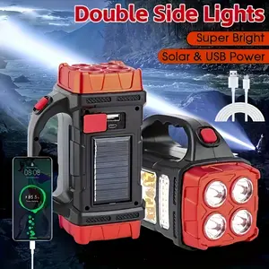 2-Pack Solar Camping Lantern | Rechargeable LED Flashlight & Tent Light for Outdoor, Hiking & Emergencies