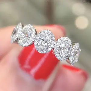 Minimalist Five-Circle Zircon Ring, Korean Style Round Zircon Women Finger Ring
