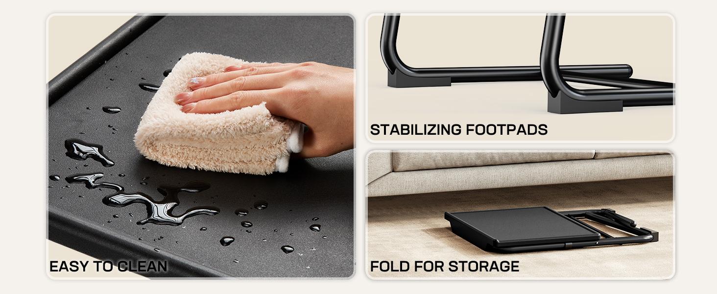 TV Tray - TV Table, Folding Table Trays, with Height & 3 Tilt Angle, TV Tray Table with Cup Holder, Dinner Tray for Eating on Couch, Laptop, Bed & Couch