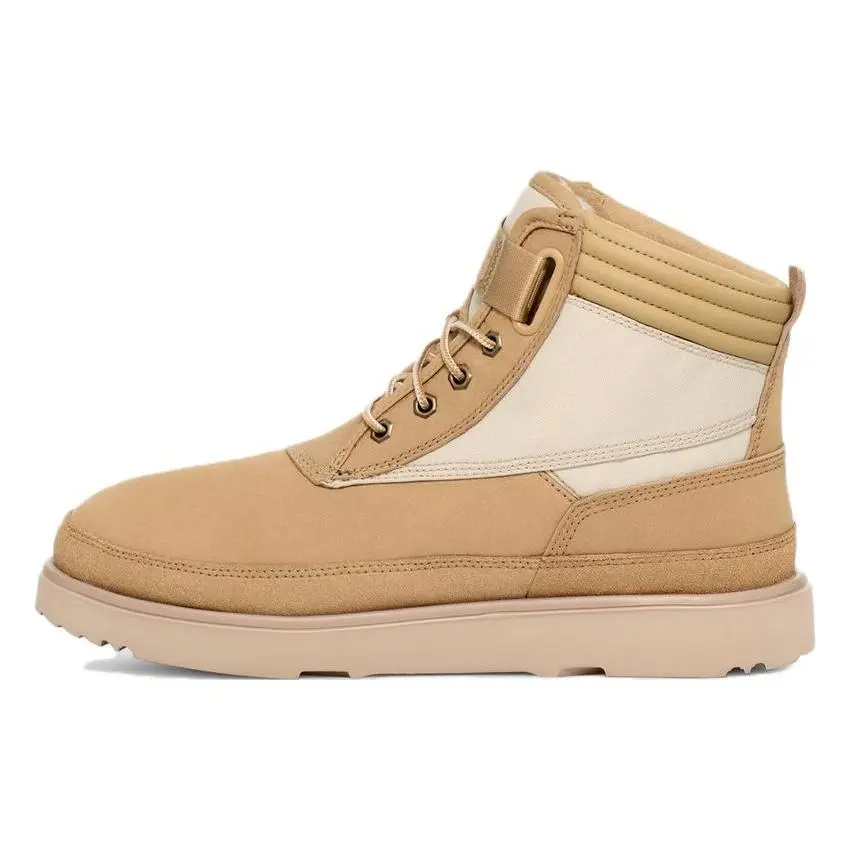 UGG Highland Utility Strap Suede Round Toe Lace-Up High-Top Sneakers 1143985-SSAL