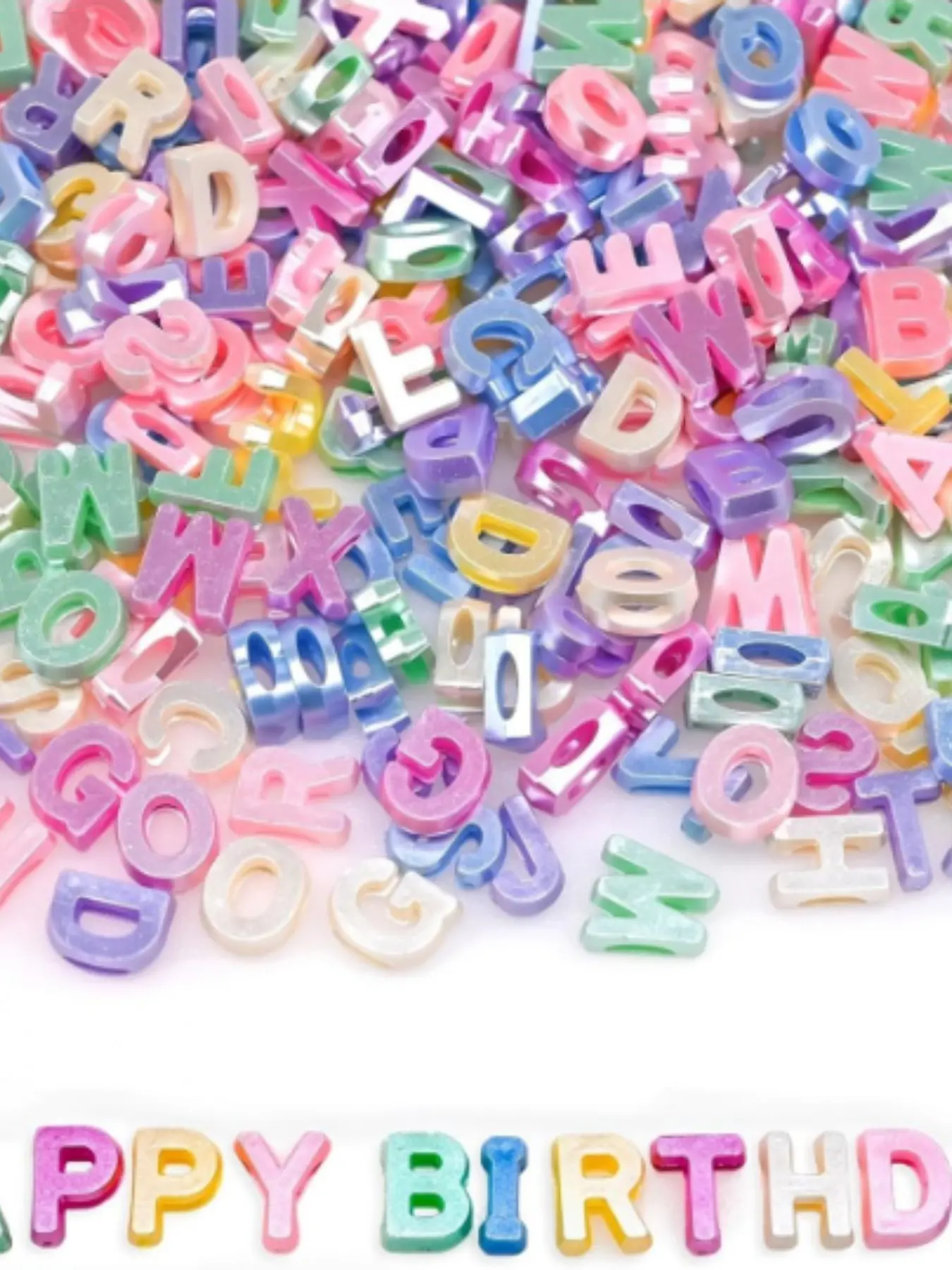 Bead set, about 455 pieces, about 15mm larger letters A-Z mixed plastic shaped loose beads, for making jewelry like bracelets and necklaces, Diy Beads