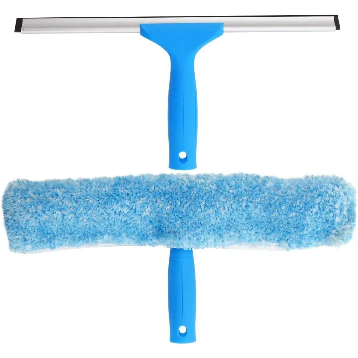 Professional Window Cleaning Combo - Squeegee & Microfiber Window Scrubber, 14"