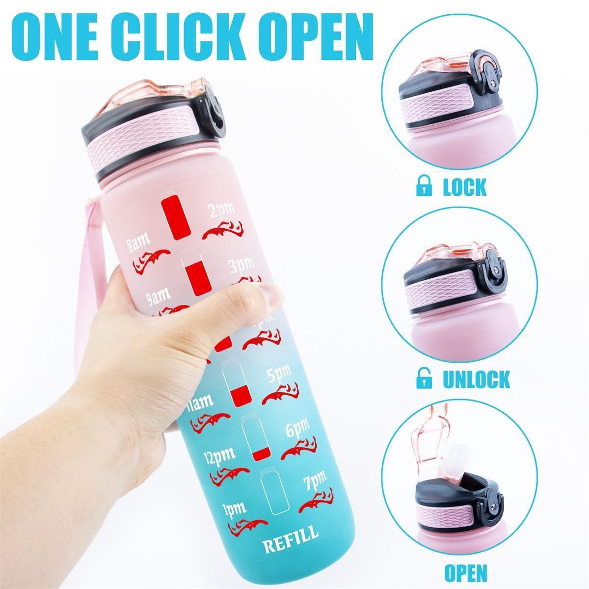 32oz Sports Water Bottle, 1 Count Firefighter Axe American Flag Themed ...