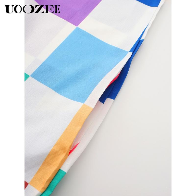 UOOZEE Women's Loose Sleeveless Plaid Jumpsuit Dressy Linen Romper Cotton Blend Overalls for Everyday Wear Chic Lightweight Colorful Fit