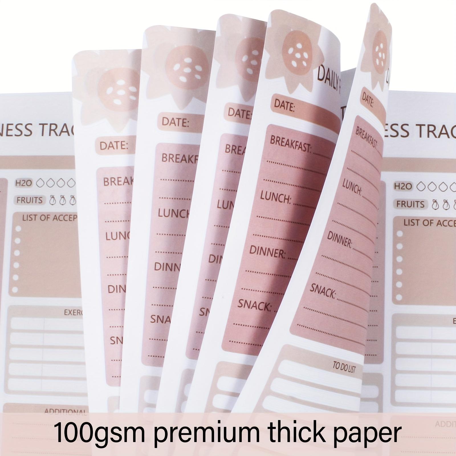 A5 Daily Fitness Log Book, 1 Count Daily Diet & Health Journal, Wellness Journal Notebook for Tracking Fitness, Sleep, Nutrition, Meal, Habits