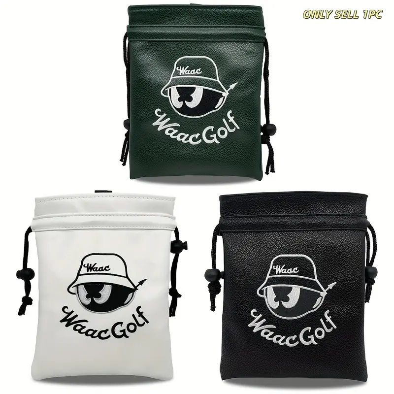 Golf Tee Pouch with Drawstring, Golf Ball Handbag, Portable Golf Accessories for Men & Women, Unique Gift for Valentine'S Day, Christmas, Father'S Day - Available in Five Different Colors.