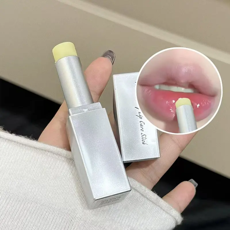Silver Tube Moisturizing Lip Balm, Daily Lip Moisturizer, Natural Beeswax & Vitamin E, Deep Hydration, Reduces Fine Lines, Long-Lasting Care, Daily Use, Pre-Makeup, Night Repair