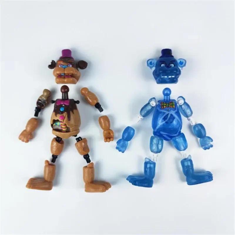 6Pcs Special Edition Anime Figure Detachable Joint Bonnie Bear Freddy Action Figure Model Toys
