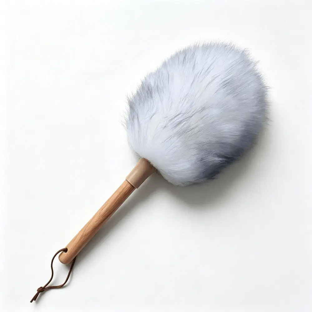 Soft Bristle Dust Removal Brush, with Wooden Handle, No Cotton Wool Electrostatic Precipitator, Washable Cleaning Brush, Multi-colored Fluffy Brush Head, Light Non-slip Handle, with Lanyard, Suitable for Home Office Art Furniture Dust Removal