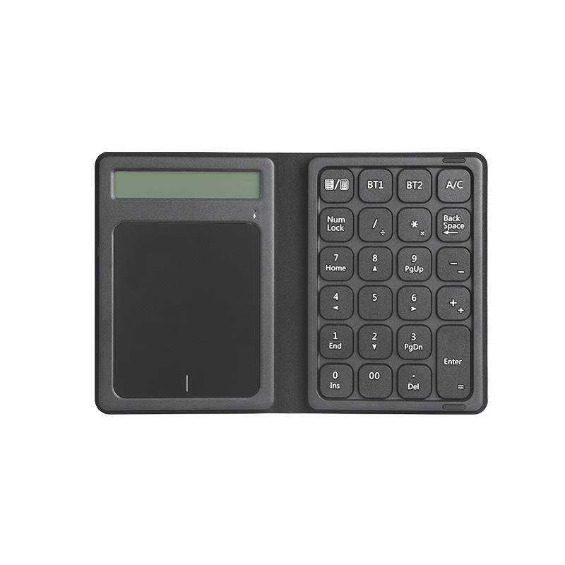 Folding Touchscreen Leather Case Digital Keyboard Mobile Phone Computer Office Finance Accounting Mini Calculator Bluetooth Mouse