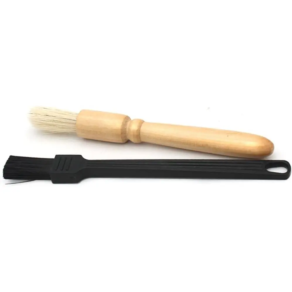 2 Pack Coffee  Cleaning Brush, Heavy  Handle &  Bristles  Dusting Espresso Brush and Nylon Espresso Machine Brush
