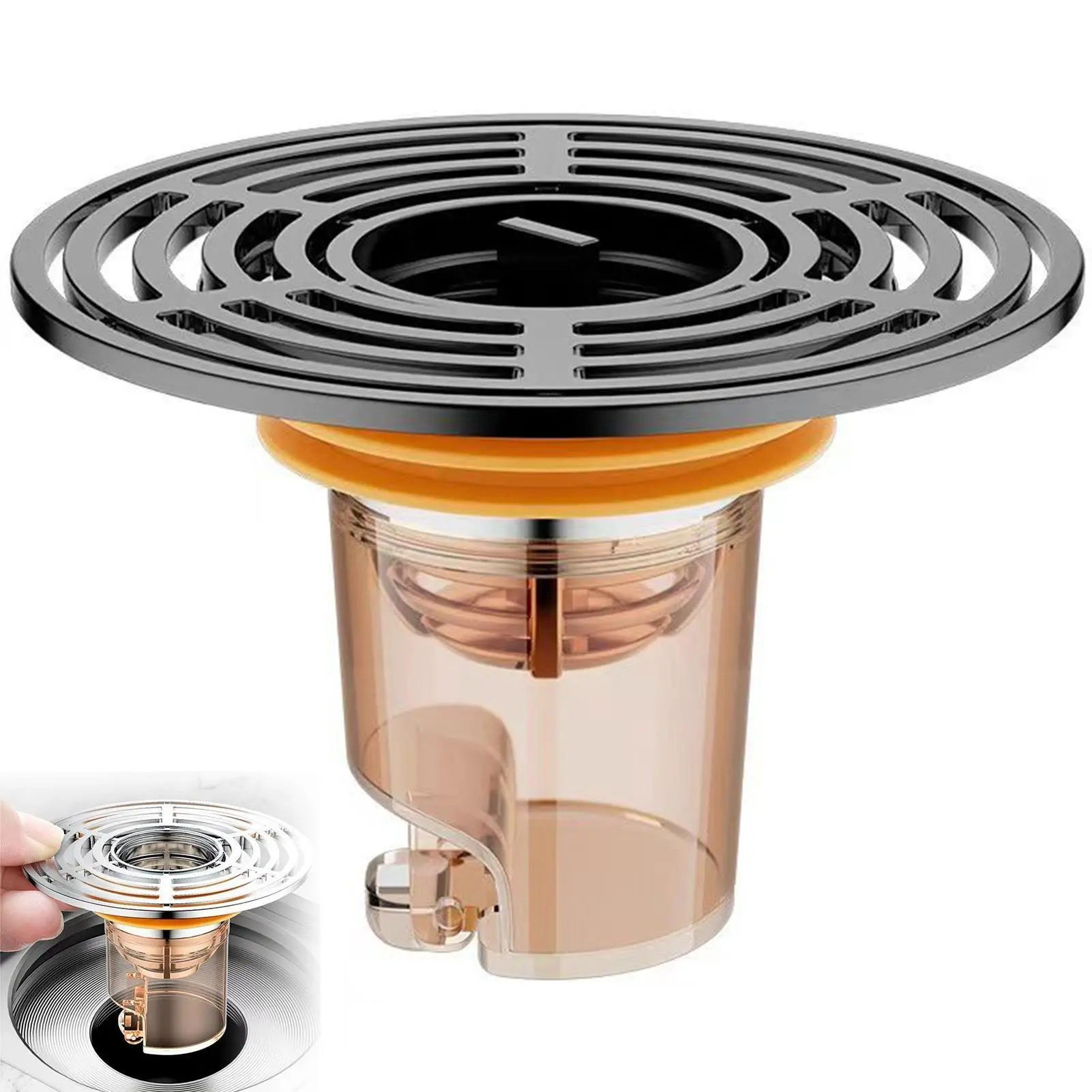 Floor Drain Plug for Bathtubs And Showers Designed to Prevent Backflow, Effectively Catching Hair And Food Waste
