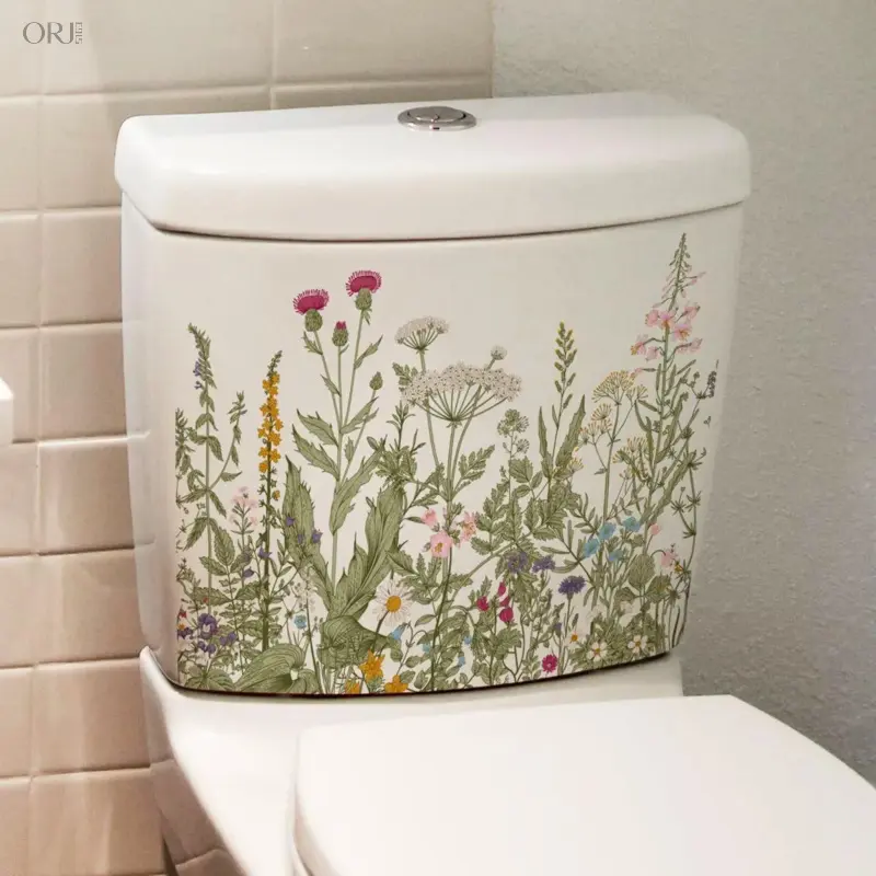 2026 Aesthetic 1 Pack Botanical Plant Waterproof Bathroom Decal, Self Adhesive Removable Tile & Toilet Wall Sticker, Renter Friendly DIY Home Essential for Washroom Refresh Decor,brooklyn,charm,accessories,mom,birthday,gift,str,stainle,virgin,mary,pendant