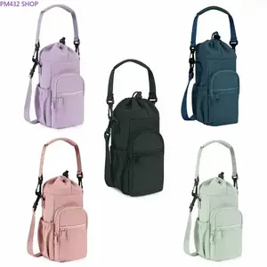 Water Bottle Carrier Bag with Adjustable Shoulder Strap – Portable Insulated Bottle Holder for 30oz & 40oz Bottles, Protective Travel Cup Pouch for Hiking, Outdoor Sports, Travel & Daily Use