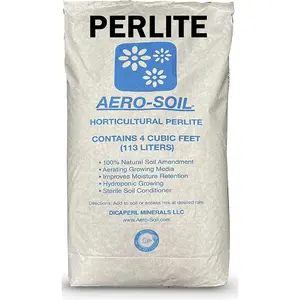 AeroSoil Perlite Premium Horticultural Grade Soil Additive Drainage and Growth - Coarse 4 Cubic Foot