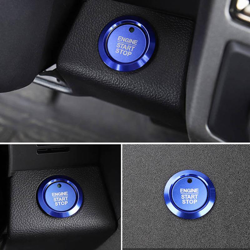 2-Pack Car Engine Start Button Covers, Stylish & Scratch-Resistant Upgrade, Compatible with Ford F150 & Other Models, Simple Clip-On Installation