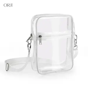 Transparent PVC Makeup Bag Waterproof Visible Travel Storage Pouch Removable Portable Crossbody Bag for Outdoor Sports Travel,summerwins