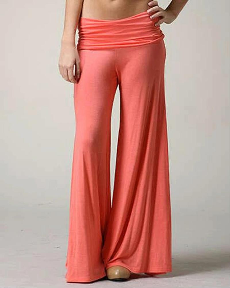 Hot-selling Wide-leg Casual Yoga Pants Loose Versatile Solid Color Fashion Wide-leg Flared Pants