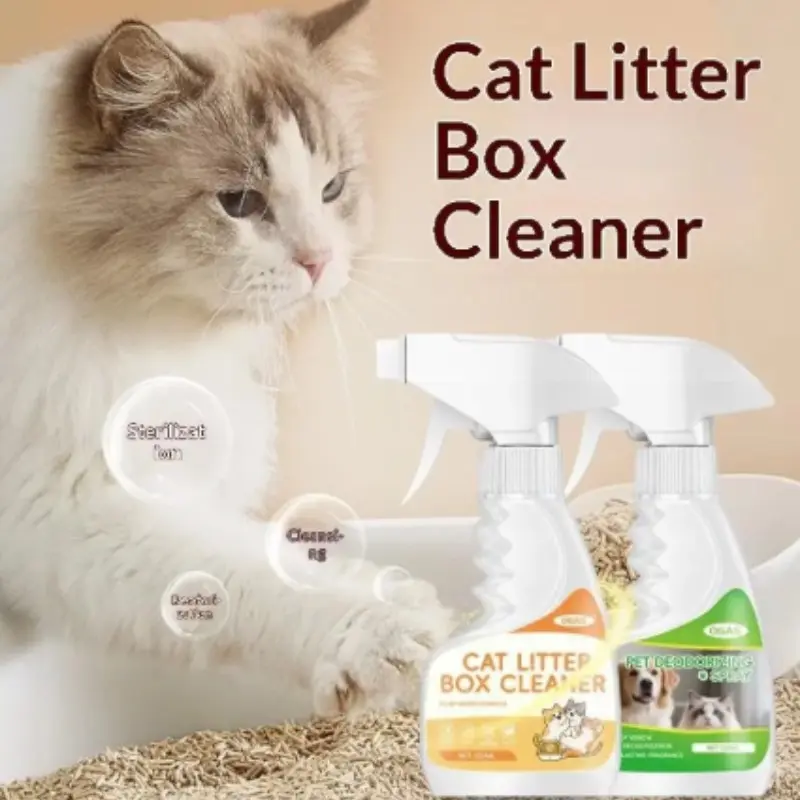 Cat Litter Box Cleaner, Pet Toy Cleaning Agent, Odor Eliminator, Fresh Air, Essential Pet Care Product, Ideal for Cat Owners