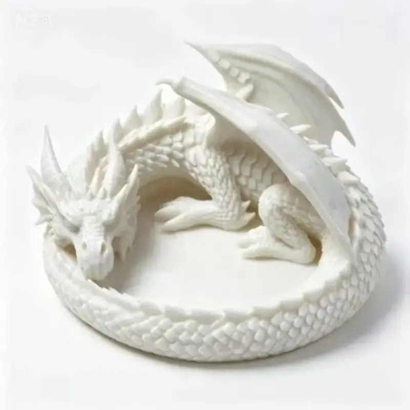 1pc 3D Printed Dragon Guardian Jewelry Tray, Dragon Head Desktop Organizer, Home Decor Ornament, Functional Jewelry Storage Holder, Unique Gift Idea