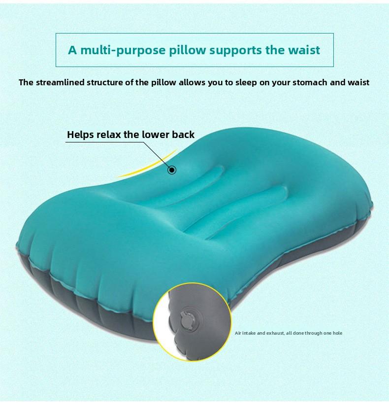 Sports Outdoor Inflatable Pillow Outdoor Products Pillow Care Neck Pillow Chair Cushion Headrest Office Waist Pillow