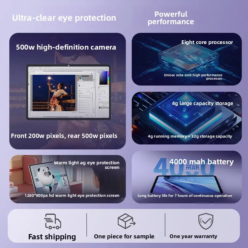 10.1inch Tablet PC 2025 model large-screen gaming and entertainment computer