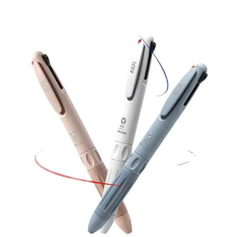 Four-Color Push Button Neutral Pen, Multi-Functional High Aesthetic Student Exam Pen, Quick-Dry Signature Pen, Creative Stationery