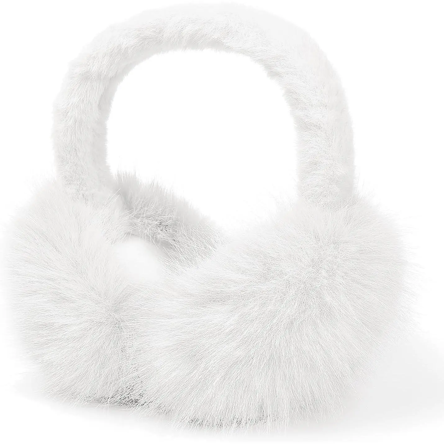 Ear Muffs for Winter Women, M/L Foldable   Earmuffs Ear Warmers Covers, Fuzzy Earmuffs for Womens Winter